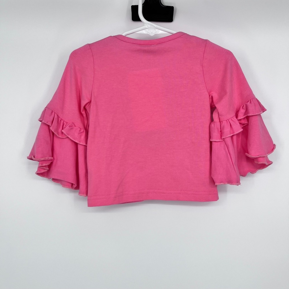 Jesus Is The Reason 2-Piece Outfit Girls XXS Pink Ruffle Bell Bottoms Retro - Picture 4 of 13